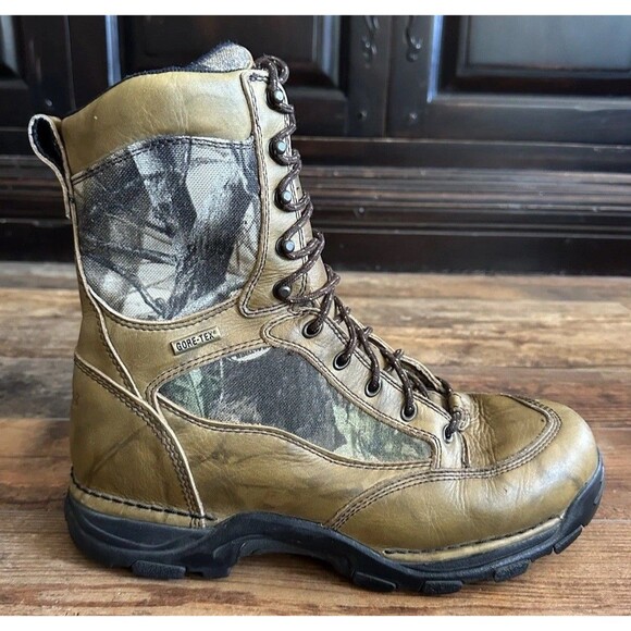 Danner Boots Mens Size 11.5 D 8" Pronghorn HD Green GTX 42214 Real Tree Gore Tex - Picture 1 of 13
